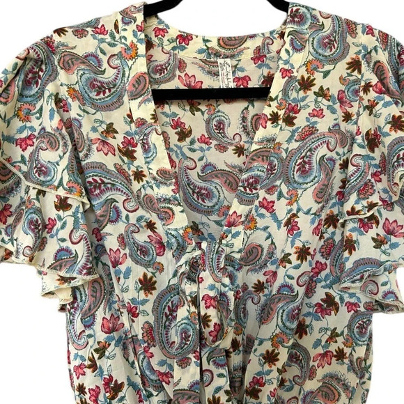 Free People Women's Call Me Later Bodysuit Floral in White Size Small - Picture 6 of 16